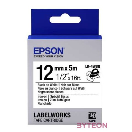 Epson LK-4WBQ címkéző szalag Fehéren fekete