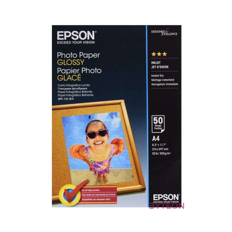 Epson Photo Paper Glossy fotópapír A4 Fényes