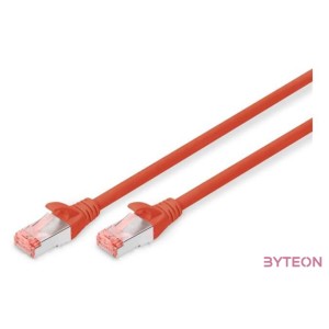 Digitus Cat6 S-FTP, 0.5m hálózati kábel Vörös 0,5 M S,FTP (S-STP)