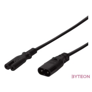 LogiLink 2m, IEC 60320-C8,IEC 60320-C7 Fekete C8 csatlakozó C7 csatlakozó