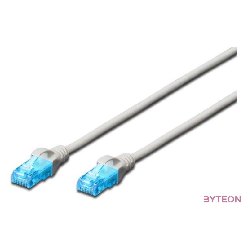 Digitus 5m Cat5e U-UTP hálózati kábel Szürke U,UTP (UTP)