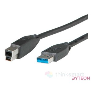 ROLINE 11.02.8870 USB kábel 1,8 M USB 3.2 Gen 1 (3.1 Gen 1) USB A USB B Fekete