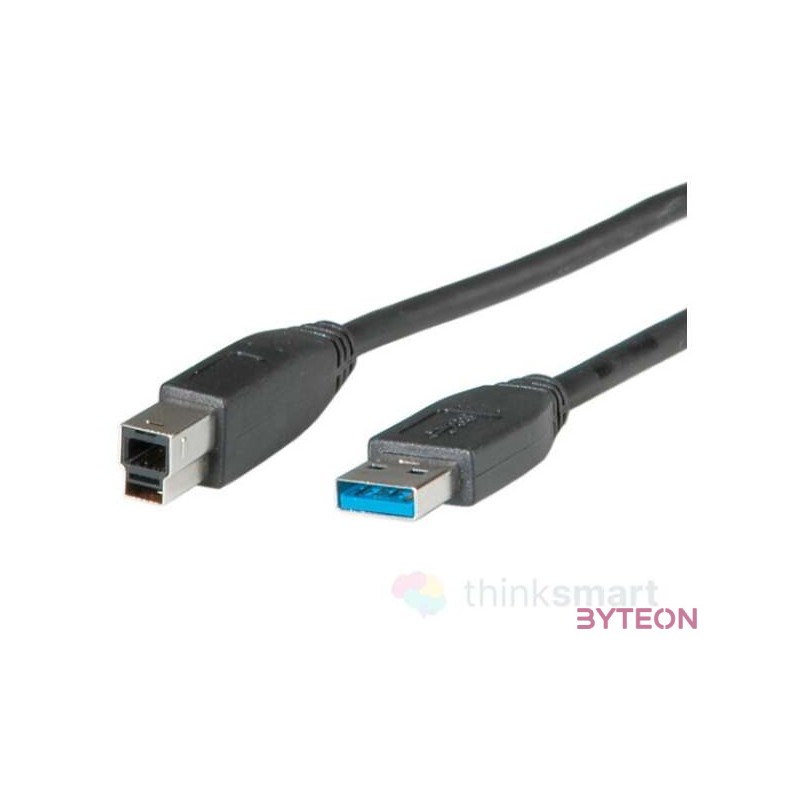 ROLINE 11.02.8870 USB kábel 1,8 M USB 3.2 Gen 1 (3.1 Gen 1) USB A USB B Fekete