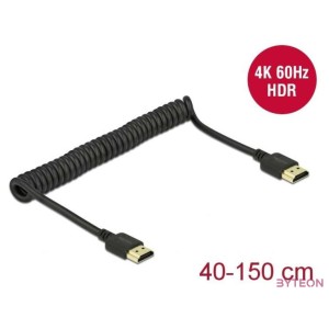 DeLOCK 84967 HDMI kábel 1,5 M HDMI A-típus (Standard) Fekete