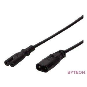 LogiLink 2m, IEC 60320-C8,IEC 60320-C7 Fekete C8 csatlakozó C7 csatlakozó