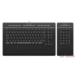 3Dconnexion Keyboard Pro with Numpad billentyűzet USB  RF Wireless  Bluetooth QWERTY Nemzetközi amerikai Fekete