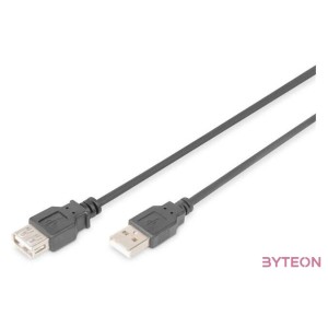 Digitus AK-300202-030-S USB kábel 3 M USB 2.0 USB A Fekete
