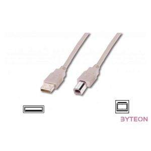 Digitus AK-300102-030-E USB kábel 3 M USB 2.0 USB A USB B Bézs
