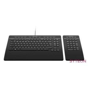 3Dconnexion Keyboard Pro with Numpad billentyűzet USB  RF Wireless  Bluetooth QWERTY Nemzetközi amerikai Fekete