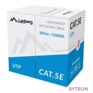Lanberg LCU5-10CC-0305-B hálózati kábel Kék 305 M Cat5e U,UTP (UTP)
