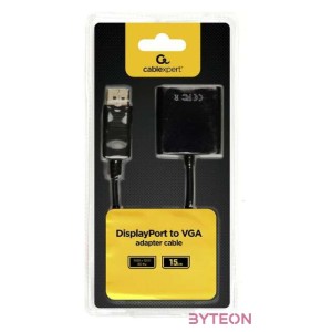 Gembird AB-DPM-VGAF-02 video átalakító kábel VGA (D-Sub) DisplayPort Fekete