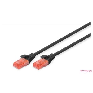 Digitus CAT6 U,UTP 3m hálózati kábel Fekete U,UTP (UTP)
