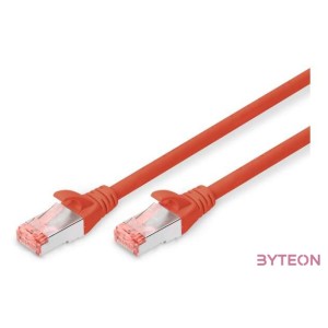 Digitus Cat6 S-FTP, 0.5m hálózati kábel Vörös 0,5 M S,FTP (S-STP)
