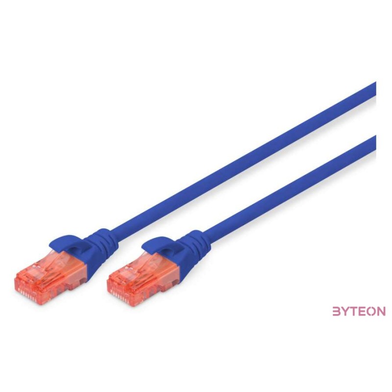 Digitus 0.5m CAT6 U-UTP hálózati kábel Kék 0,5 M U,UTP (UTP)