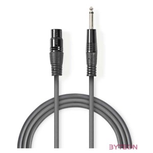 Nedis COTG15120GY100 audio kábel 10 M XLR (3-pin) 6.35mm Antracit
