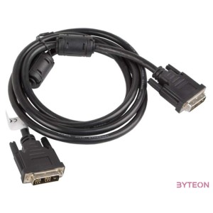 Lanberg CA-DVIS-10CC-0018-BK DVI kábel 1,8 M DVI-D Fekete