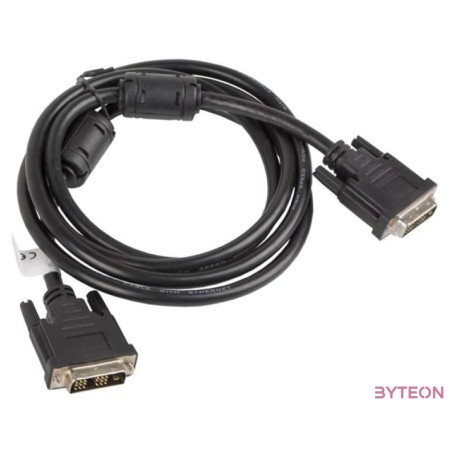 Lanberg CA-DVIS-10CC-0018-BK DVI kábel 1,8 M DVI-D Fekete