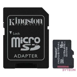Kingston Technology Industrial memóriakártya 16 GB MicroSDHC UHS-I Class 10