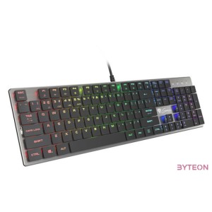 GENESIS Thor 420 RGB billentyűzet USB AZERTY Amerikai angol Ezüst