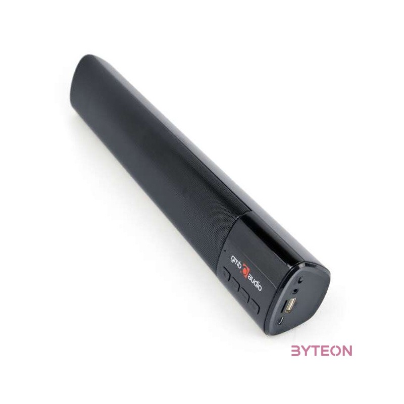 Gembird SPK-BT-BAR400-01 hordozható hangszóró 10 W Sztereó hordozható hangszóró Fekete