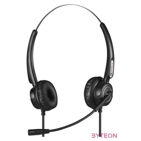 Sandberg 126-30 fejhallgató és headset Vezetékes Fejpánt Iroda,telefonos ügyfélközpont USB A típus Fekete