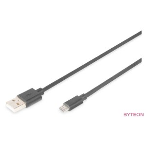 Digitus AK-300110-010-S USB kábel 1 M USB 2.0 USB A Micro-USB B Fekete