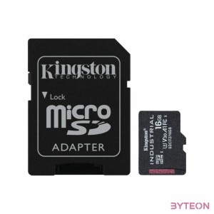 Kingston Technology Industrial memóriakártya 16 GB MicroSDHC UHS-I Class 10