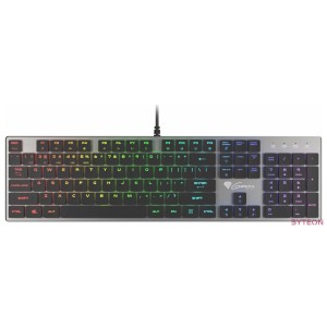 GENESIS Thor 420 RGB billentyűzet USB AZERTY Amerikai angol Ezüst