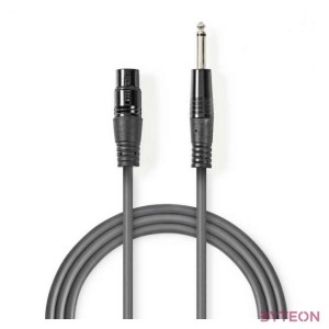Nedis COTG15120GY100 audio kábel 10 M XLR (3-pin) 6.35mm Antracit