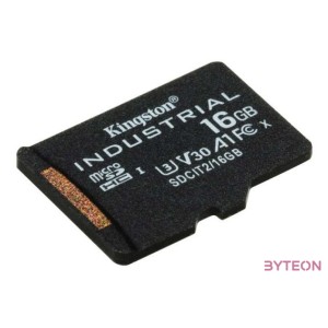 Kingston Technology Industrial memóriakártya 16 GB MicroSDHC UHS-I Class 10