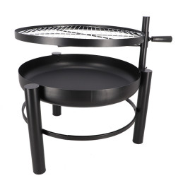 BBQ tűzrakó tál grillráccsal, 78 cm átmérőjű