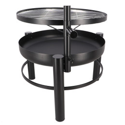 BBQ tűzrakó tál grillráccsal, 78 cm átmérőjű