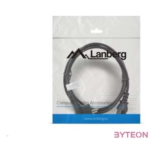 Lanberg CA-C13C-10CC-0018-BK tápkábel Fekete 1,8 M C13 csatlakozó CEE7,7