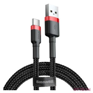 Baseus Cafule USB kábel 2 M USB A USB C Fekete, Vörös