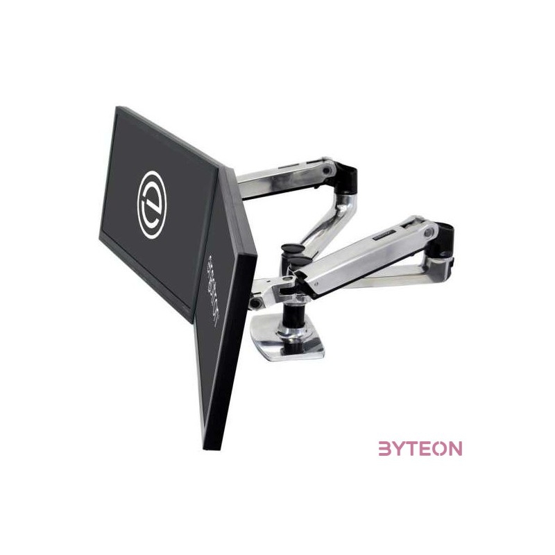 Ergotron LX Series 45-245-026 asztali TV konzol 68,6 cm (27) Kapcsos,csavaros rögzítés Ezüst