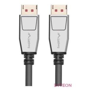 Lanberg CA-DPDP-20CU-0018-BK DisplayPort kábel 1,8 M Fekete, Ezüst