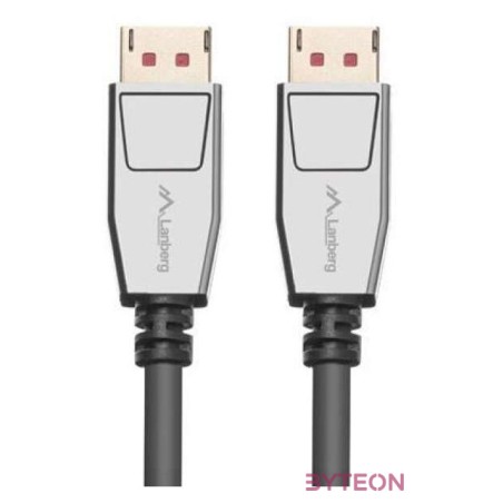 Lanberg CA-DPDP-20CU-0018-BK DisplayPort kábel 1,8 M Fekete, Ezüst
