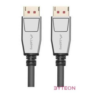 Lanberg CA-DPDP-20CU-0018-BK DisplayPort kábel 1,8 M Fekete, Ezüst