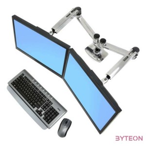 Ergotron LX Series 45-245-026 asztali TV konzol 68,6 cm (27) Kapcsos,csavaros rögzítés Ezüst