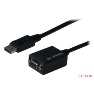 Digitus AK-340410-001-S video átalakító kábel 0,15 M DisplayPort VGA (D-Sub) Fekete