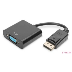 Digitus AK-340410-001-S video átalakító kábel 0,15 M DisplayPort VGA (D-Sub) Fekete