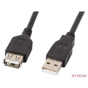 Lanberg CA-USBE-10CC-0018-BK USB kábel 1,8 M USB 2.0 USB A Fekete