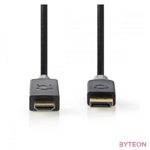 Nedis CCBW37100AT20 video átalakító kábel 2 M DisplayPort HDMI Antracit
