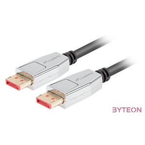 Lanberg CA-DPDP-20CU-0018-BK DisplayPort kábel 1,8 M Fekete, Ezüst