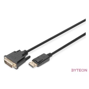 Digitus DisplayPort - DVI 2 M DVI-D Fekete