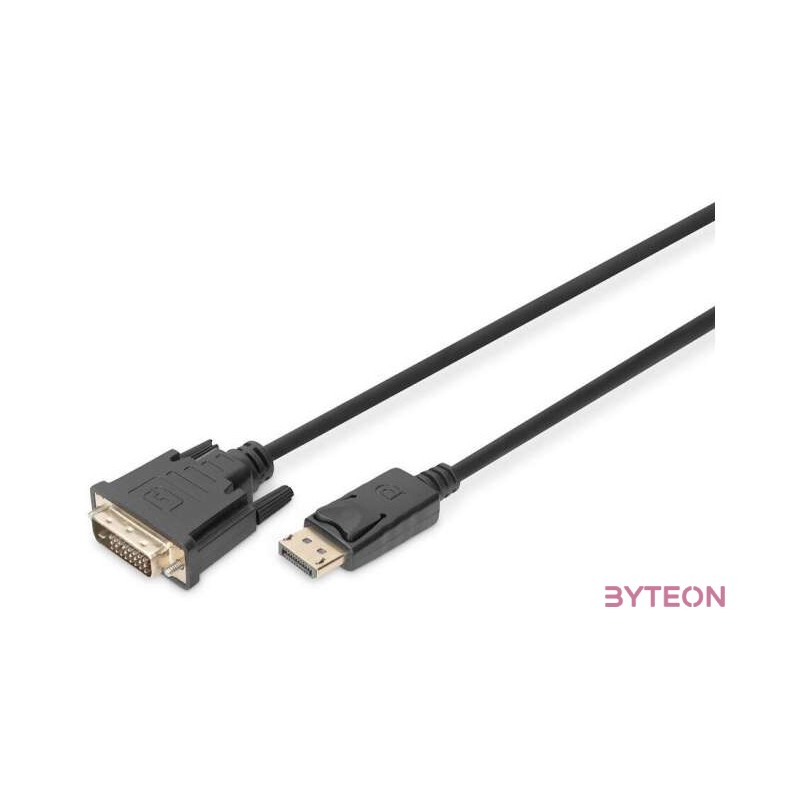 Digitus DisplayPort - DVI 2 M DVI-D Fekete
