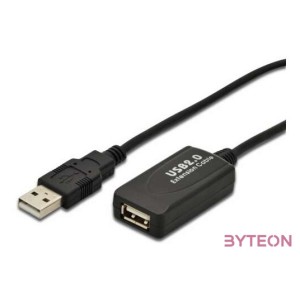 Digitus USB 2.0 5m USB kábel USB A Fekete