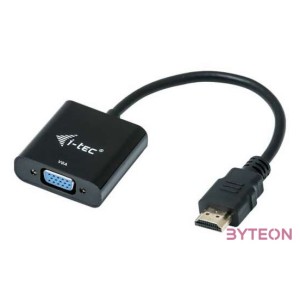 i-tec HDMI2VGAADA video átalakító kábel 0,15 M HDMI VGA Fekete