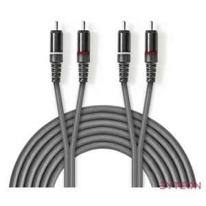 Nedis COTH24200GY15 audio kábel 1,5 M 2 x RCA Szürke