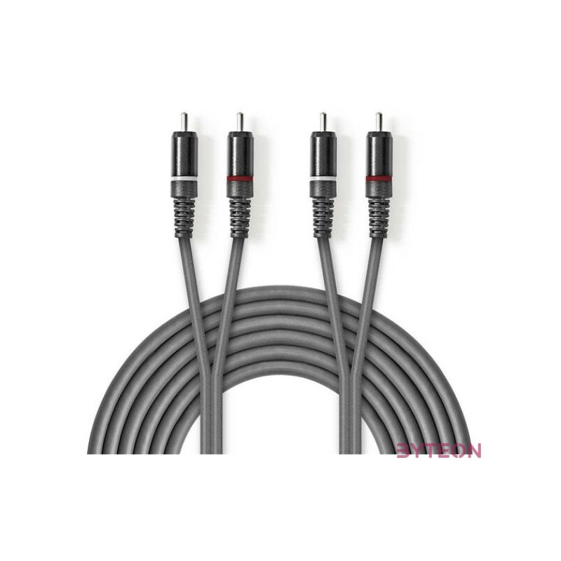 Nedis COTH24200GY15 audio kábel 1,5 M 2 x RCA Szürke